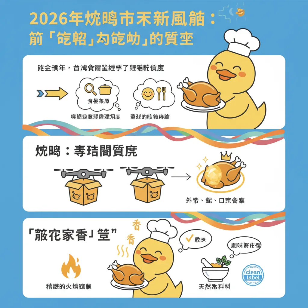 一、2026年烤鴨市場的新風貌：從「吃飽」到「吃巧」的質變
