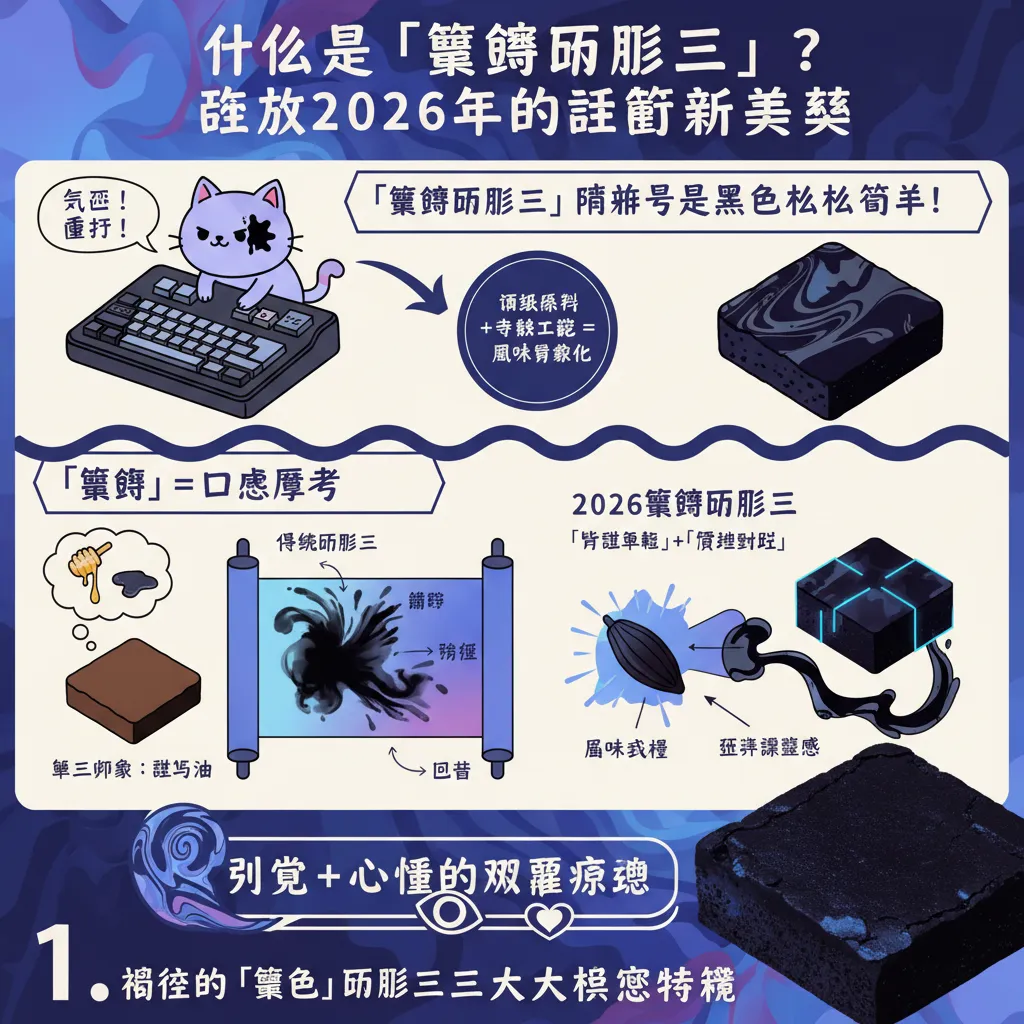 什麼是「墨韻布朗尼」？解構2026年的甜點新美學